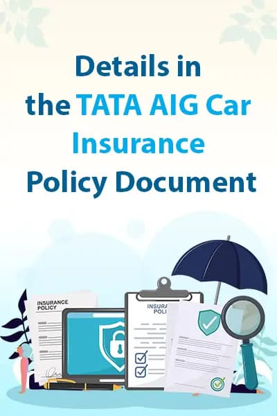 Details in the Tata AIG Car Insurance Policy Document Details in the Tata AIG Car Insurance Policy Document