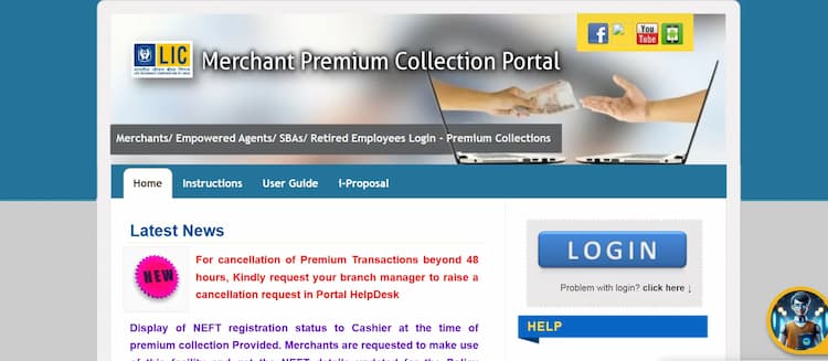 Click on the Login button. Click on the Login button.