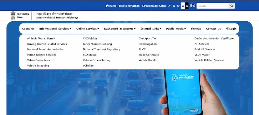 Using the Parivahan Portal Using the Parivahan Portal