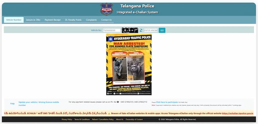 Using the Telangana E-Challan Portal Using the Telangana E-Challan Portal